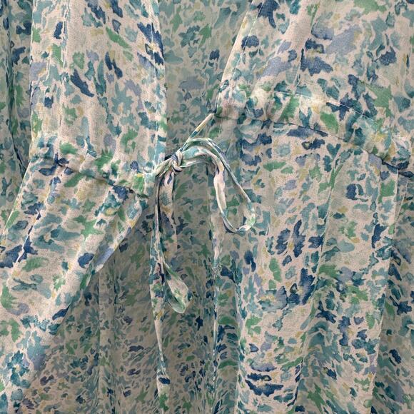 Sadie & Sage The Flask & Feel Sheer Kimono Tie Wrap Top // M - Picture 10 of 13